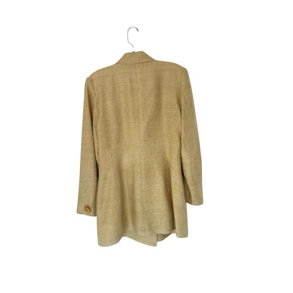 Worth‎ Gold Old Money Luxury Rich Girl Academia Preppy Dainty Silk Blazer Size 2 - Picture 12 of 14